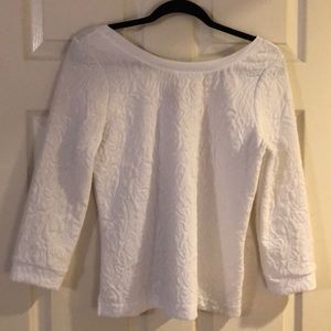 Banana Republic White Quilted Shirt